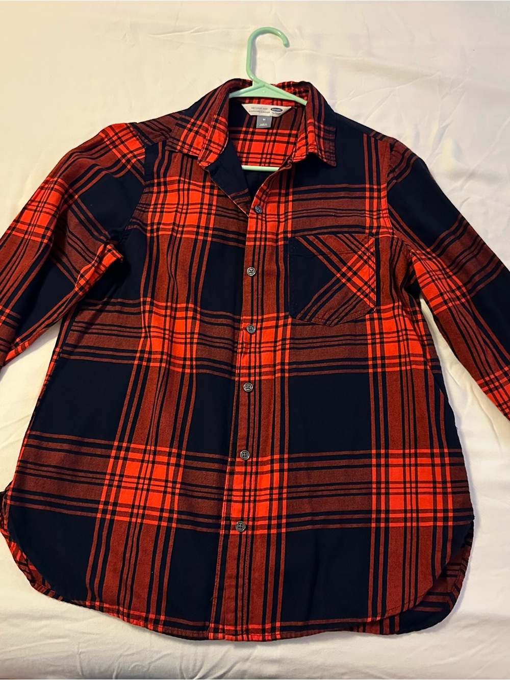 Old Navy Red & Blue Plaid Button-Up Shirt